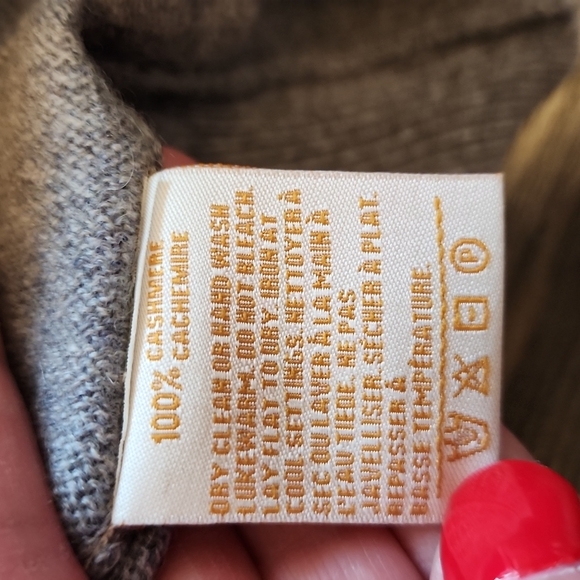 Cashmere Tneck Lightweight Sweater Heather Grey Blue Size S BNWOT - Picture 7 of 7